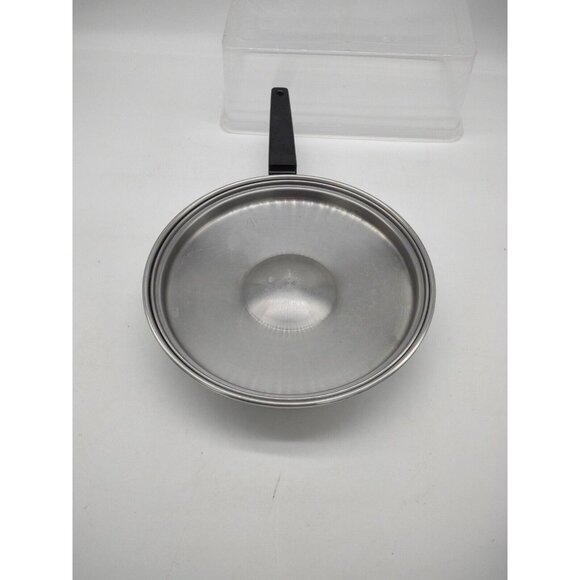 Vintage FLINT WARE-EKCO Stainless Steel 10" SKILLET Frying Pan with Lid USA - Picture 9 of 12